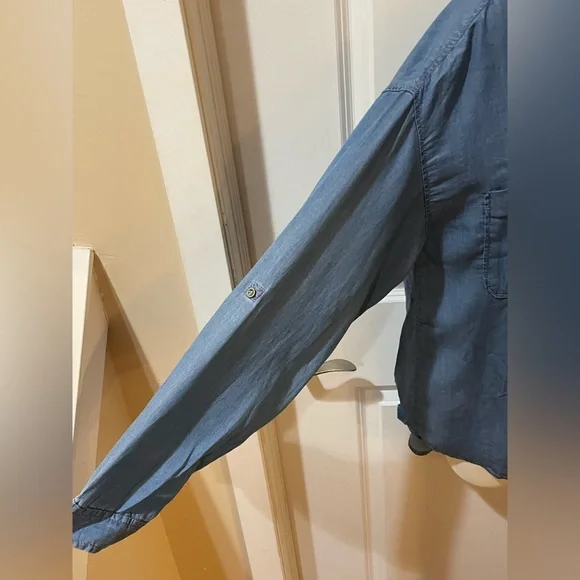 Denim style button down. - Picture 2 of 7